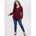 YOINS BASICS Plus Size V  neck Button Design Knitwear